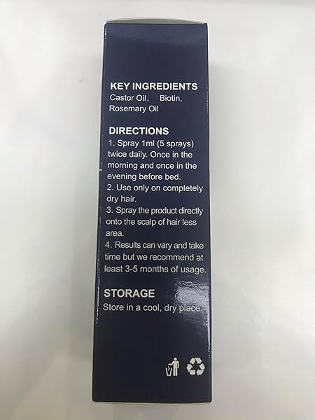 HAIR GROWTH SERUM, HAIR LOSS TREATMENTS FOR MEN & WOMEN, HAIR REGROWTH FOR MEN, HAIR GROWTH OIL SPRAY, COMBAT HAIR LOSS & THINNING HAIR, 100ML