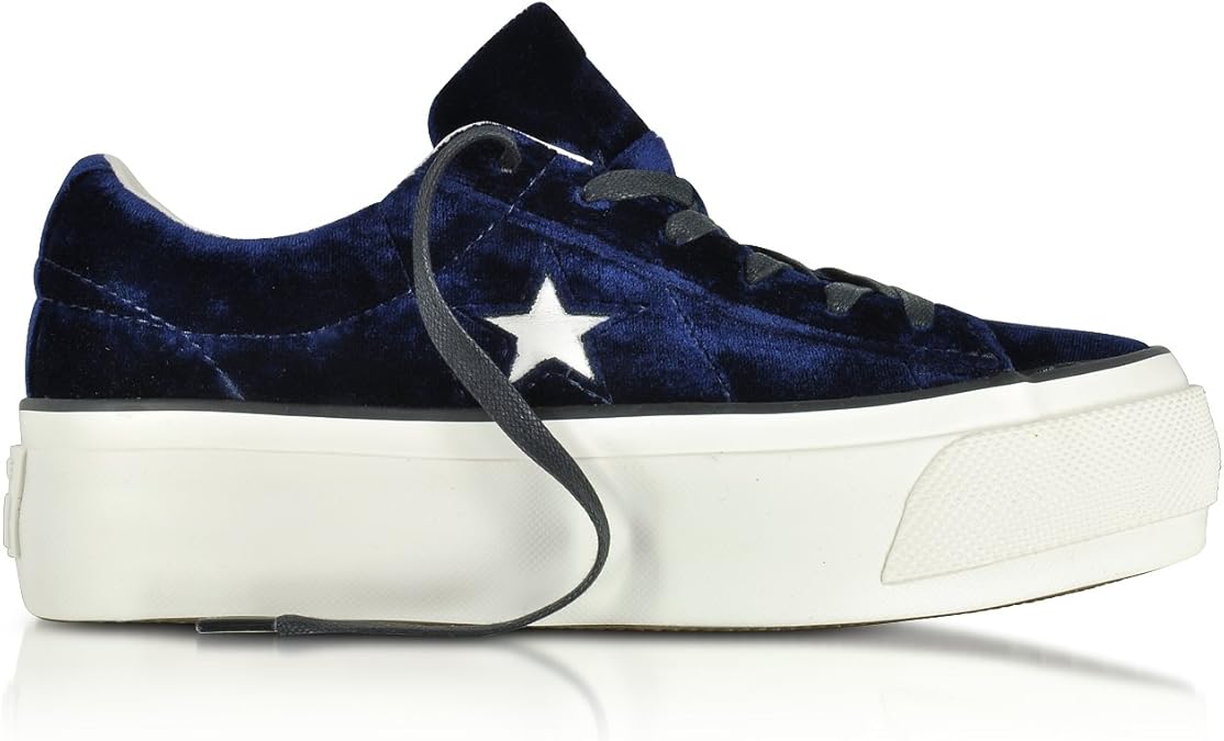 Converse Women's 558952C Blue Velvet Sneakers Amazon.co.uk Shoes & Bags