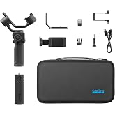 GoPro Fluid Pro AI 3-Axis Gimbal Stabilizer for GoPro Cameras and Smartphones, Subject Tracking, Lighting, Wireless Camera Control, Portable, Vlogging, 360&deg; Rotation, Device Charging