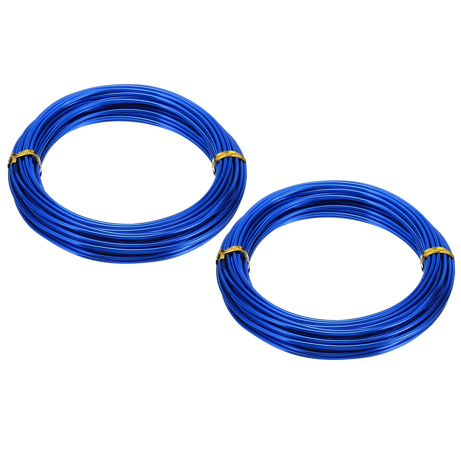 PATIKIL 10m Aluminum Wire, 2pcs Jewelry Wire Aluminum Craft Wire 2mm 12 Gauge Wire Metal for Jewelry Making Beading Crafting Pendants Art, Blue
