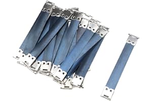 Coshar 20pcs Metal Internal Flex Frames Kiss Clasp Spring Clip Hook for Coin Bag Purse Wallet DIY Craft, 110mm Long