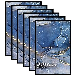 Fxojyvo 15x23 Picture Frame Set of 6, Black Frame