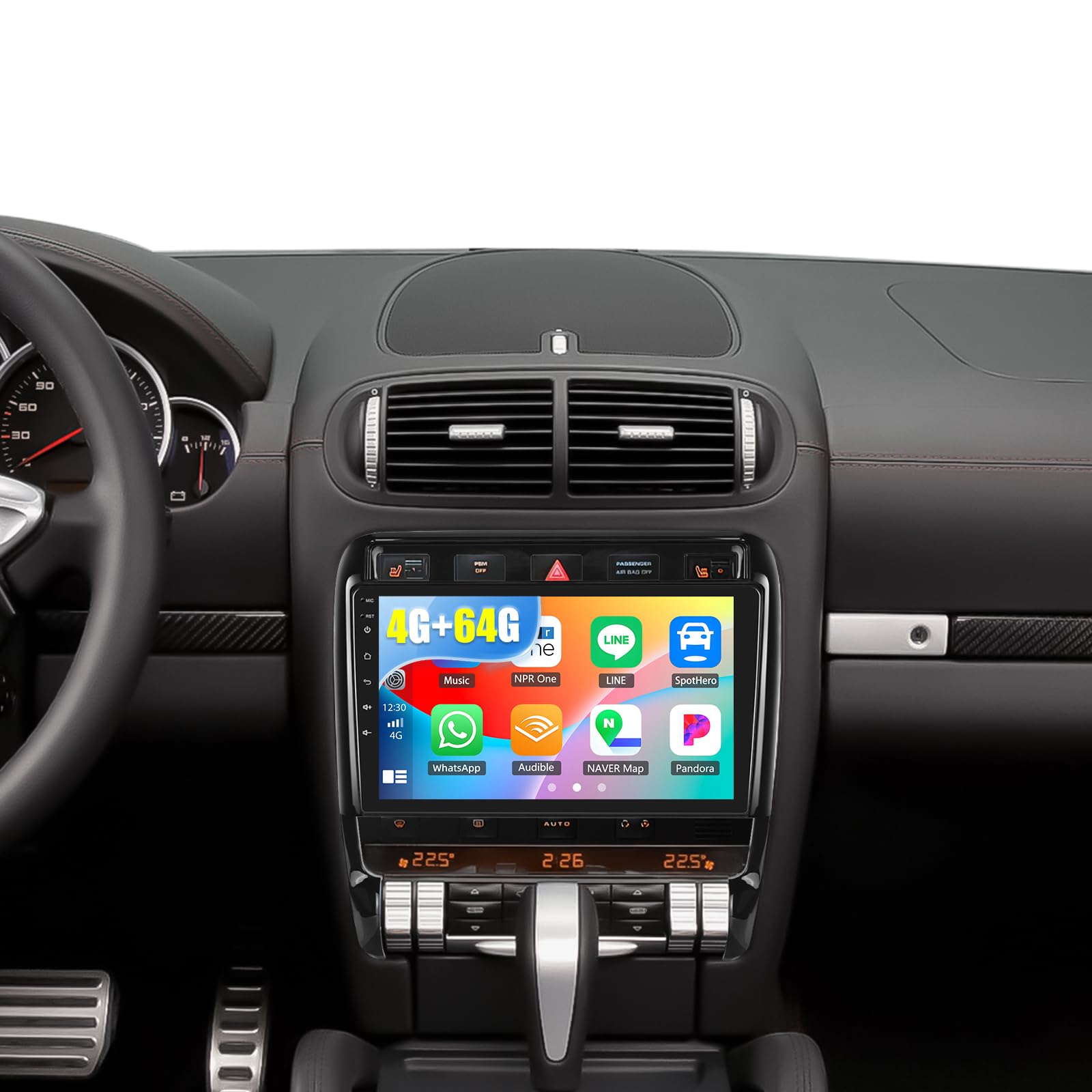 Photo 1 of SIXWIN Android 13 4G+64G Car Stereo for Porsche Cayenne 2003-2010 9 Inch Touch Screen with CarPlay Android Auto with Bluetooth Weather Forecast 59UI GPS Navigation WiFi Network Radio 32EQ