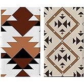 Cxtoweley Aztec Kitchen Towels Set of 2-18x26 Inch Decorative Dish Towels Absorbent Fast Drying, Western Home Decor with Vintage Aztec Printing for Kitchen Bathroom Housewarming Gifts