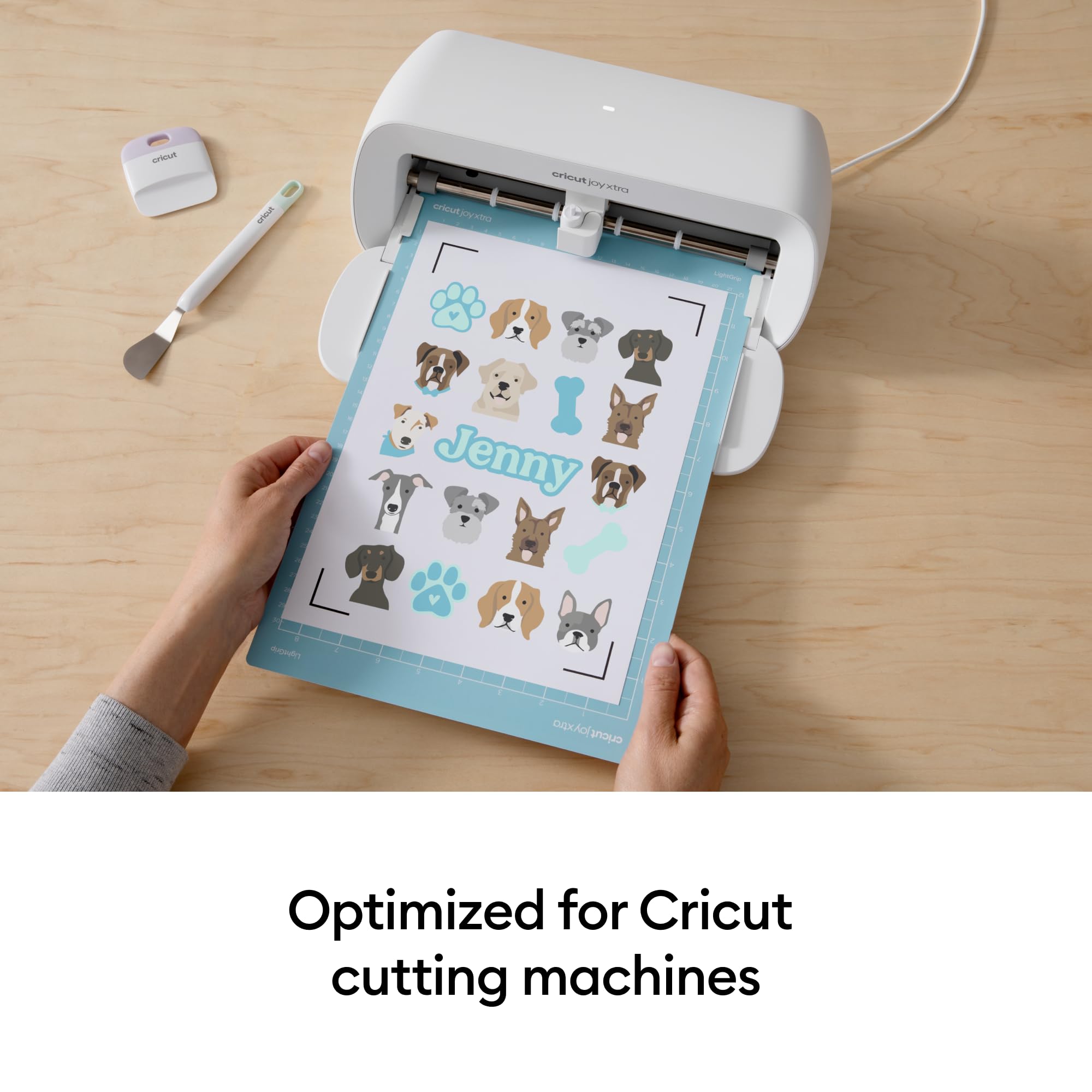 Cricut LightGrip Cutting Mat Pack (4 count, 8.5in x 12in) - for Joy Xtra Machine - ideal for standard paper, light cardstock & more