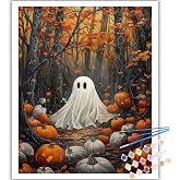 Arttoplus Halloween Paint by Numbers Kit for Adults Beginner 16x20in, Ghost | Adult Paint by Number Kits on Canvas, Ghost DIY Acrylic Oil Painting by Numbers for Adults for Gift Home Wall Decor