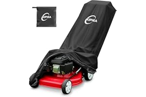 Kipiea 600D Heavy-Duty Waterproof Lawn Mower Cover – Universal Fit for Push Lawn Mowers, UV，Weather &Tear-Resistant, Includes