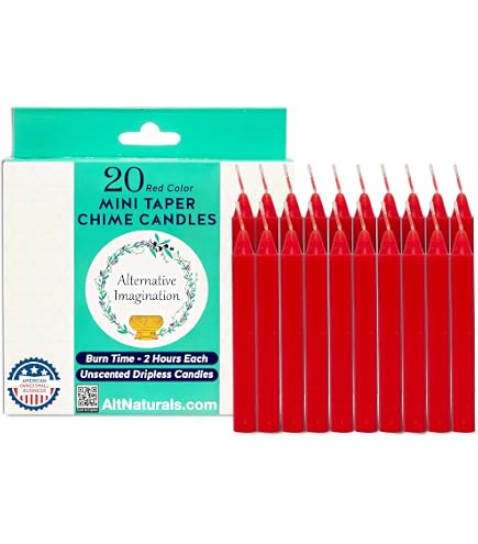 Sigro Pyramid Candles, Cera, Rosso, 1.8 x 1.8 x 10.5 cm