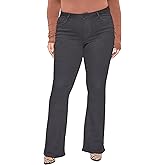 YMI Women's Junior Plus Size Classic Boot Cut Flare Bell Bottom Casual Denim Jeans