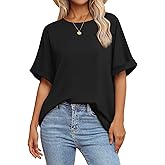 ATHMILE Womens Oversized T Shirts Summer Tops Spring Casual Loose Fit Workout Short Sleeve 2026 Beach Vacation