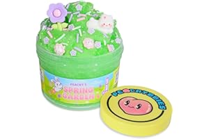 Peachybbies Spring Garden Cloud Slime, Made in USA Premium Scented Slime, 100% Authentic Peachybbies, 7 oz., Cloud Dough for Kids, ASMR, Sensory Gifts for Kids, Fidget Toys