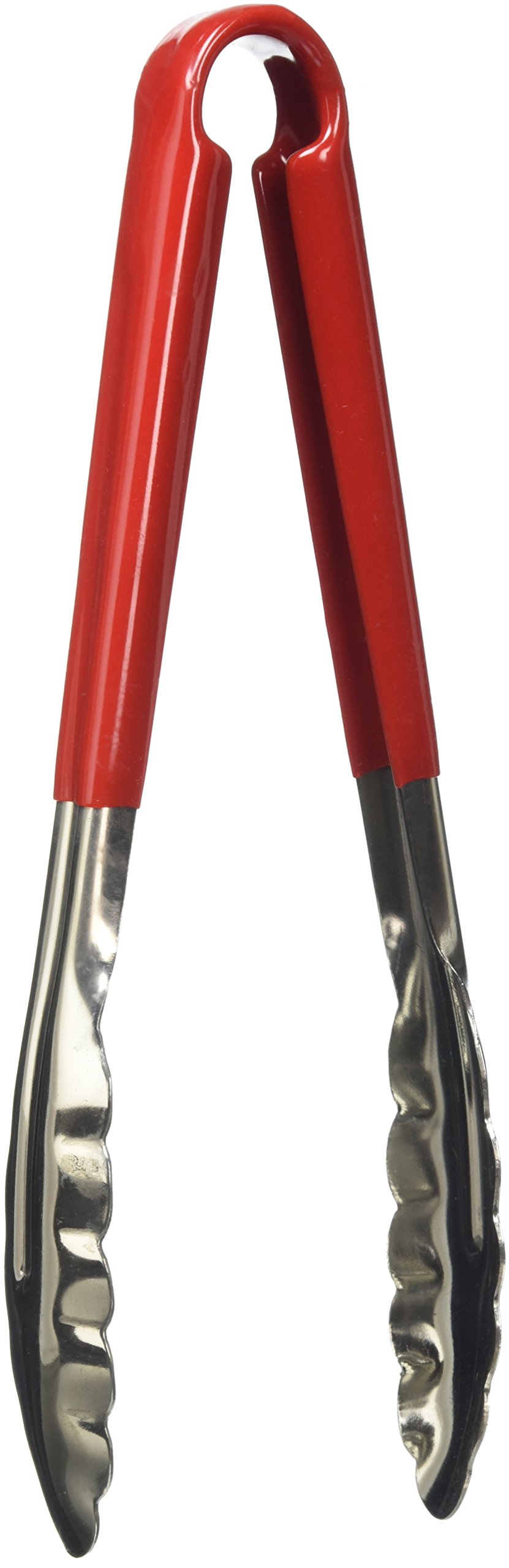 Genware NEV-CCT23R Colour Coded Tong, Stainless Steel, 23 cm, Red