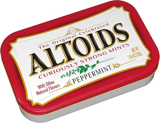 Balas Importadas EUA Altoids Curiously Strong Mints Peppermint 50