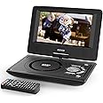 11.5" Portable DVD Player for Kids and Car, 9.5" Swivel HD Screen with 4-6 Hours Built-in Battery, Support Sync Screen to TV, Support SD Card/USB/Multiple Disc Formats (Black)