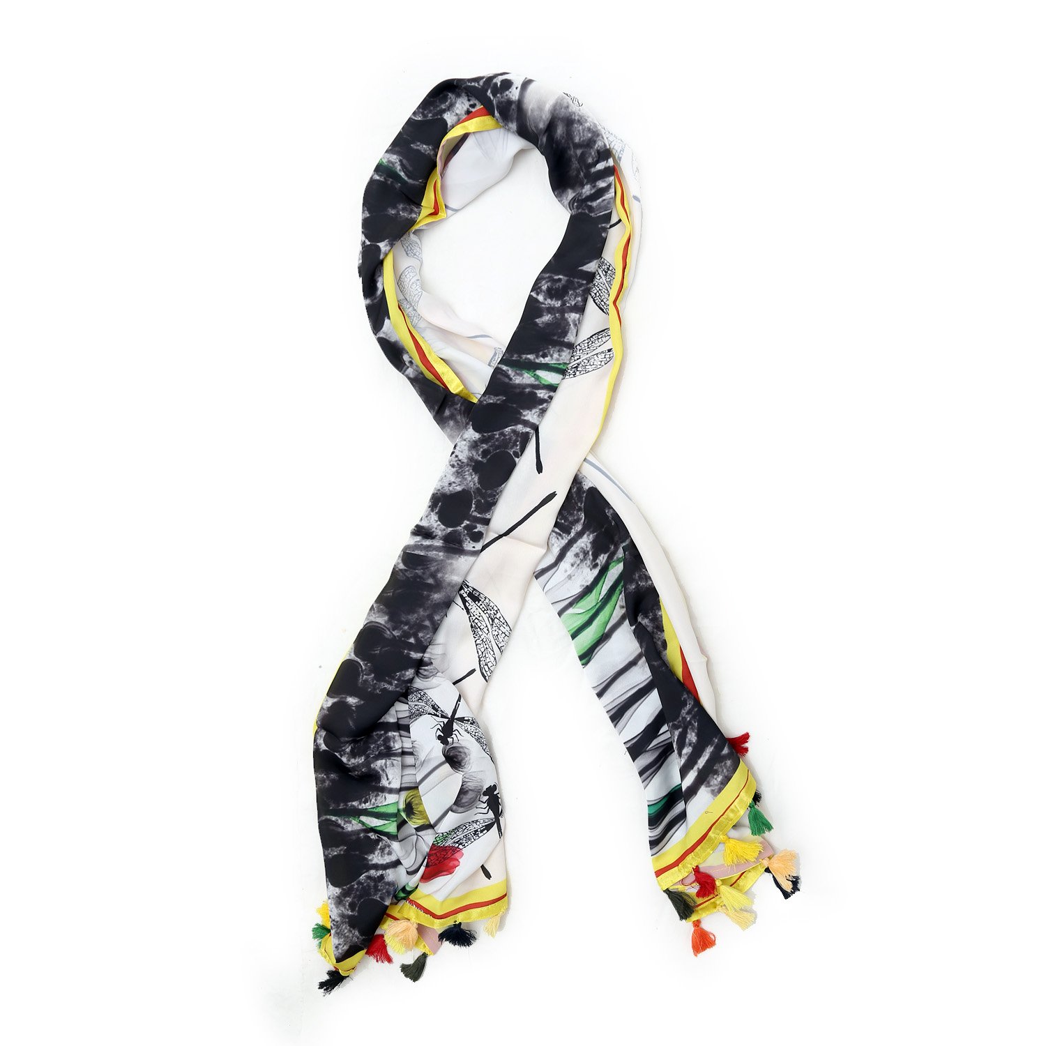 grishti saptrangi women's multicolor satin stole