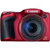 Canon Powershot SX400 IS 16.0 MP Digital Camera with 30x Optical Zoom and 720p HD Video (Red) (Renewed)