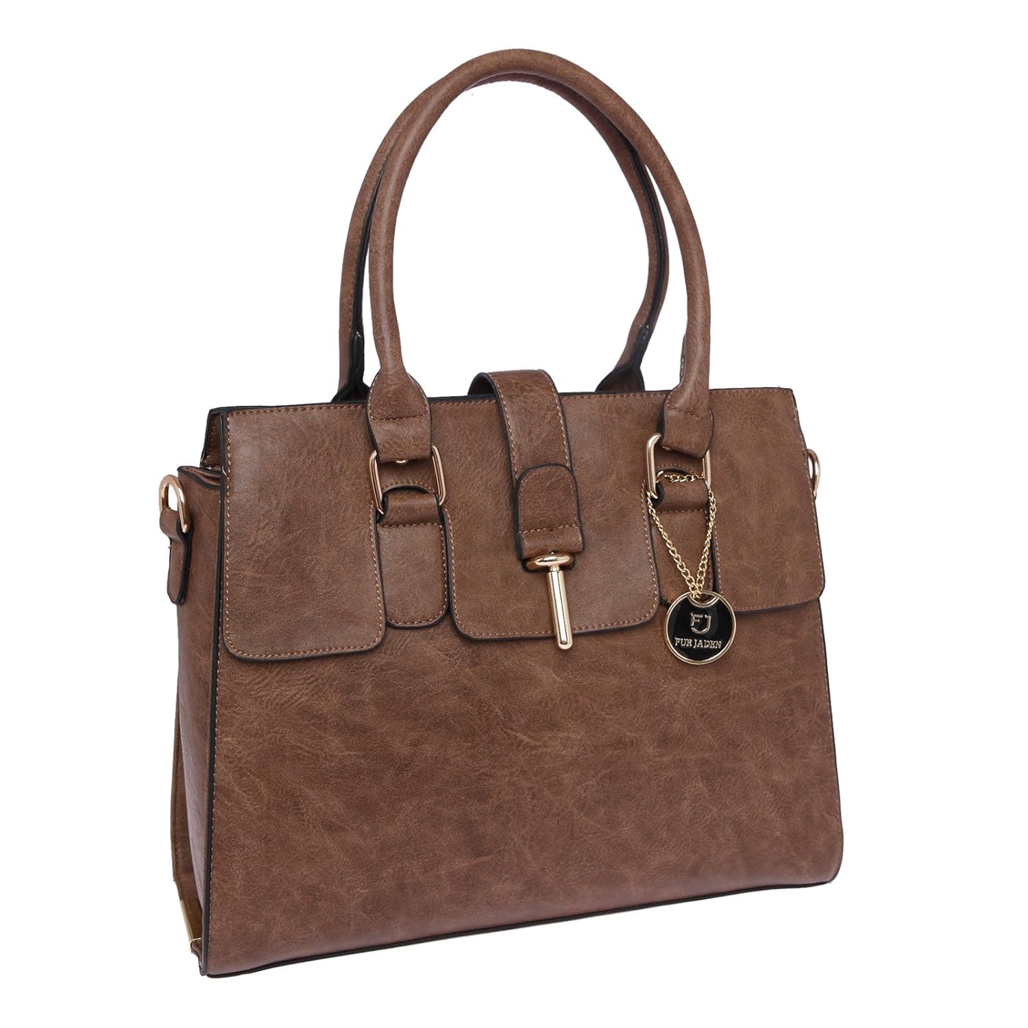 fur jaden women's handbag (brown,h150_brown)