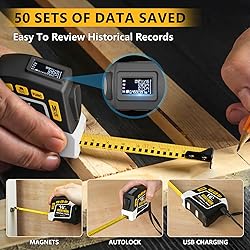 Alloyman 2-in-1 Digital Tape Measure, 16Ft