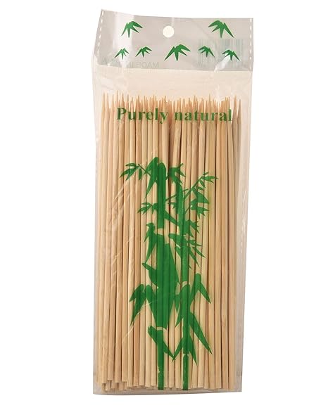 Prakritii Cultivating Green Bamboo Roasting Skewers/Kebab Sticks 6 Inches (Pack Of 100)