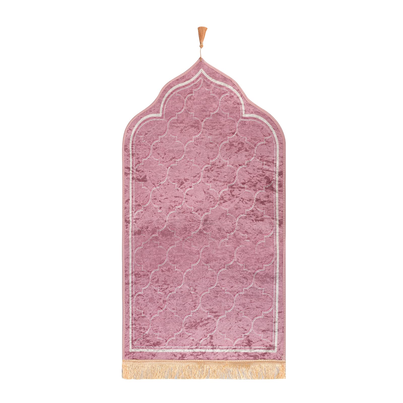 60 x 110cm Soft Muslim Prayer Carpet Worship Mat Islamic Prayer Mat Turkish Area Rugs Ramadan Gifts Cozy Floor Mat Yoga Meditation Pad for Living Room Bedroom Porch Balcony