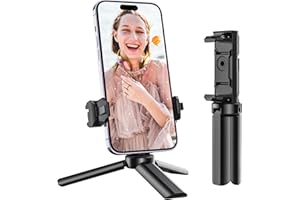 Anozer Mini Tripod with Universal Phone Holder & Cold Shoe, Lightweight Phone Stand & Camera Tripod, Compatible with iPhone 14 Pro Max/14 Pro, GoPro, Webcam, Mini Projector