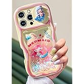 Toycamp for iPhone 16 Pro Max Case - Women Girls Cute Phone Cover Glitter Mermaids with Sliding Camera Cover Unique Girly Teens Design Flowing Liquid Quicksand Case for iPhone 16 Pro Max 6.9 "