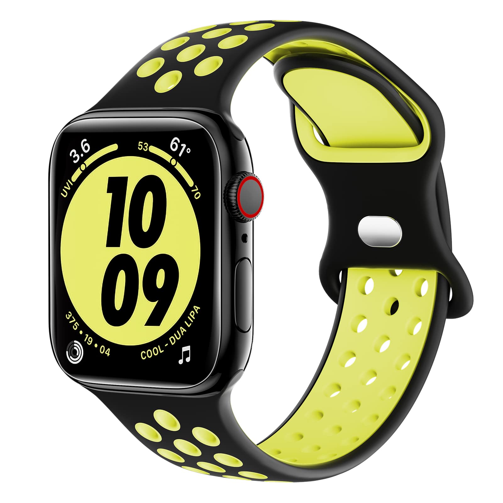 Higgs Sport Strap Compatible with Apple Watch Strap 44mm 45mm 46mm 42mm 49mm 40mm 38mm 41mm, Breathable Silicone Double Hole Band for iWatch Strap Series 11 10 9 8 7 6 5 4 SE Ultra 3 2 1 — image 1