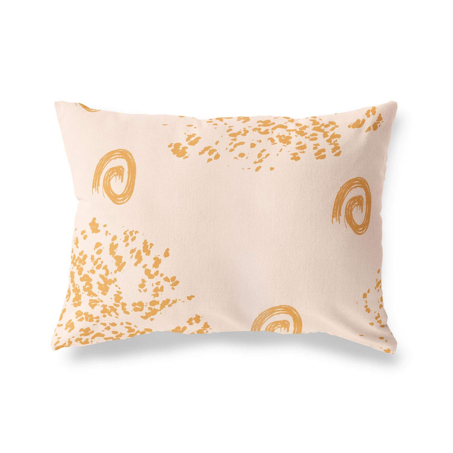 BonaMaison Decorative Cushion Cover, Orange-Off White Throw Pillow Covers, Home Decorative Pillowcases for Livingroom, Sofa, Bedroom, Size: 45X60 Cm - Designed and Manufactured in Turkey