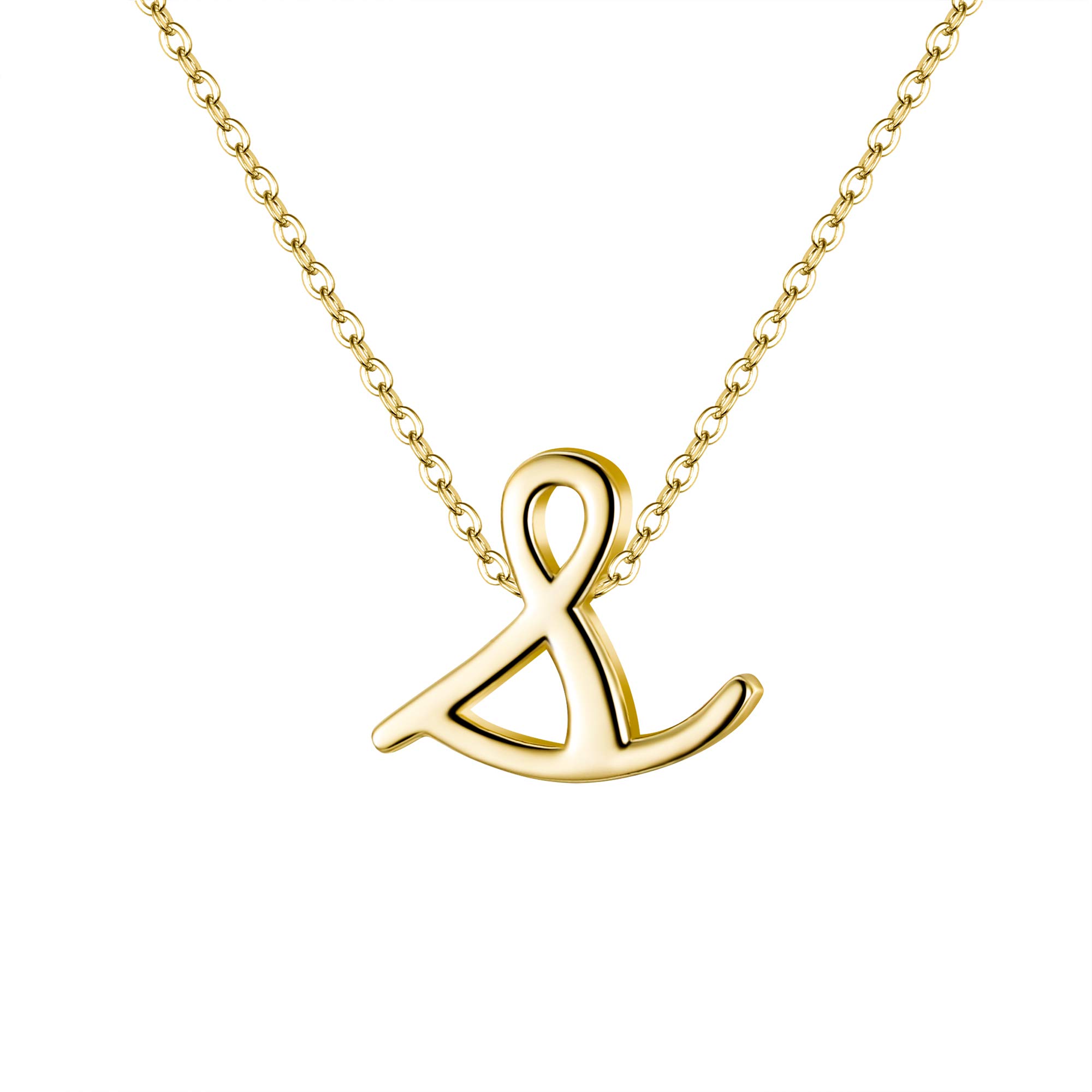 Golden S Letter Pendant Necklace 925 Sterling Silver Tiny Dainty Lowercase Initial Necklace for Women Girls