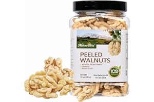 Naturebliss Premium Peeled Walnuts Halves, Skinless Raw Walnuts Texture, Sweet, Crisp, No Salt Added, Healthy Nuts Power Snacks Ideal for Salads, Baking and Cooking (10 OZ/Pack of 1)