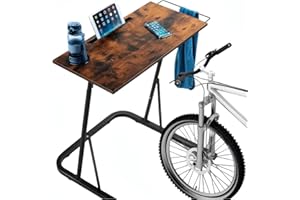 ASDJAKZP Bike Trainer Desk, Height Adjustable Indoor Cycling Desk, Treadmill Desks Workstation, Portable Workstation Standing