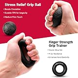 FitBeast Hand Grip Strengthener 5 Pack Adjustable Resistance Kit Black view 4