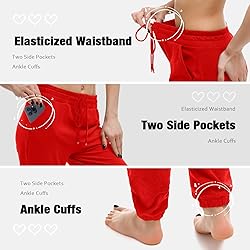 Walifrey Womens Joggers with Pockets, Drawstring