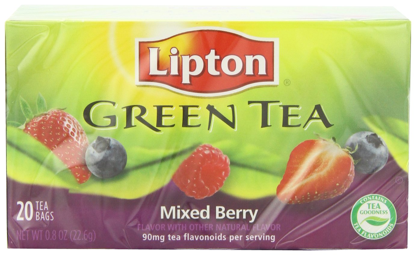 Lipton Green Tea, Mixed Berry, Tea Bags, 20Count Boxes (Pack of 6) Buy