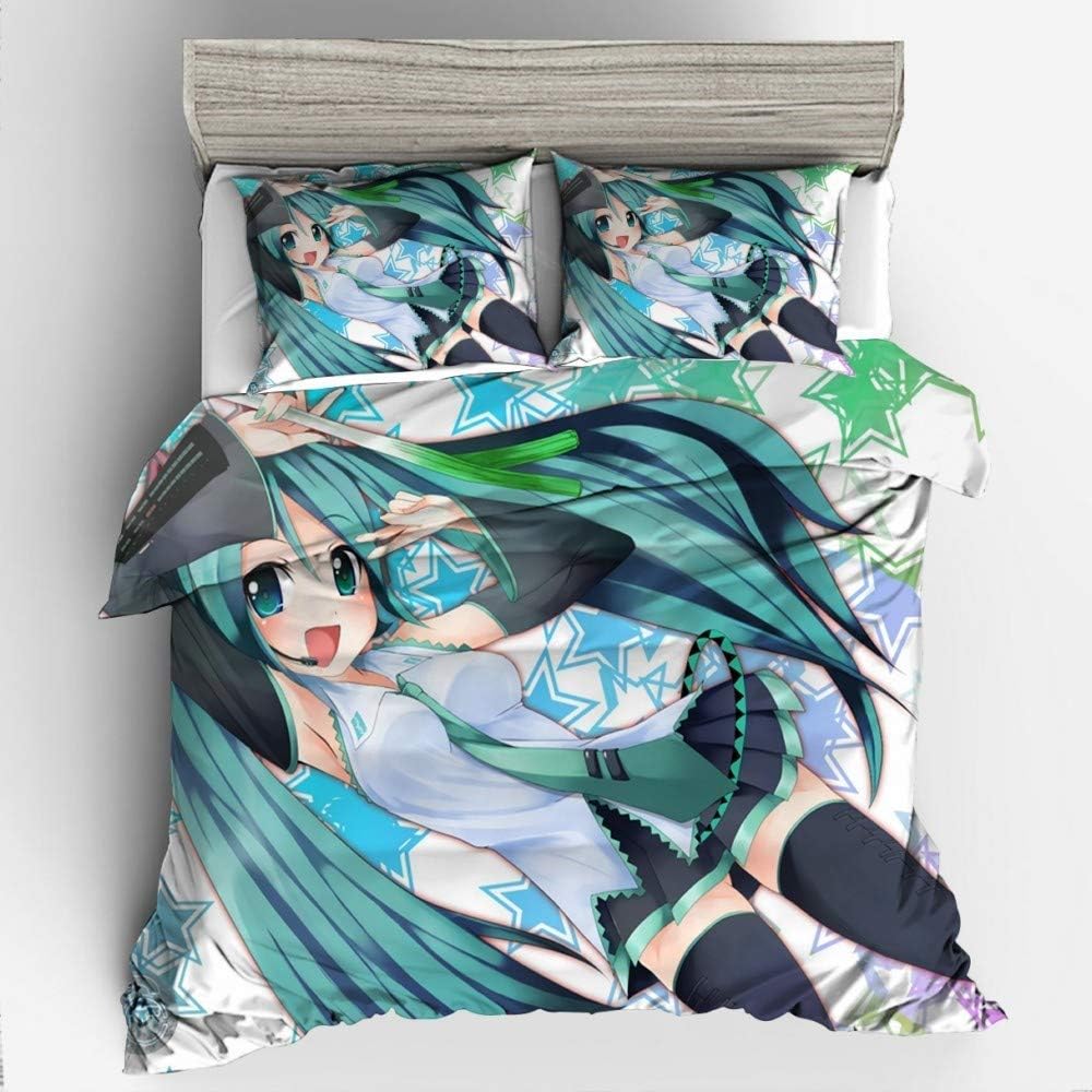 POPCC Anime funda de edredón 3 piezas Juego de ropa de cama Muki con 2 fundas de almohada ultra POPCC Anime funda de edredón 3 piezas Juego de ropa de cama Muki con 2 fundas de almohada ultra