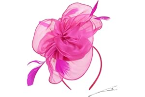 AQOKKA Women Fascinators Hats Kentucky Derby Flower Fascinators with Headband and Clip Tea Party Headwear for Women and Girls