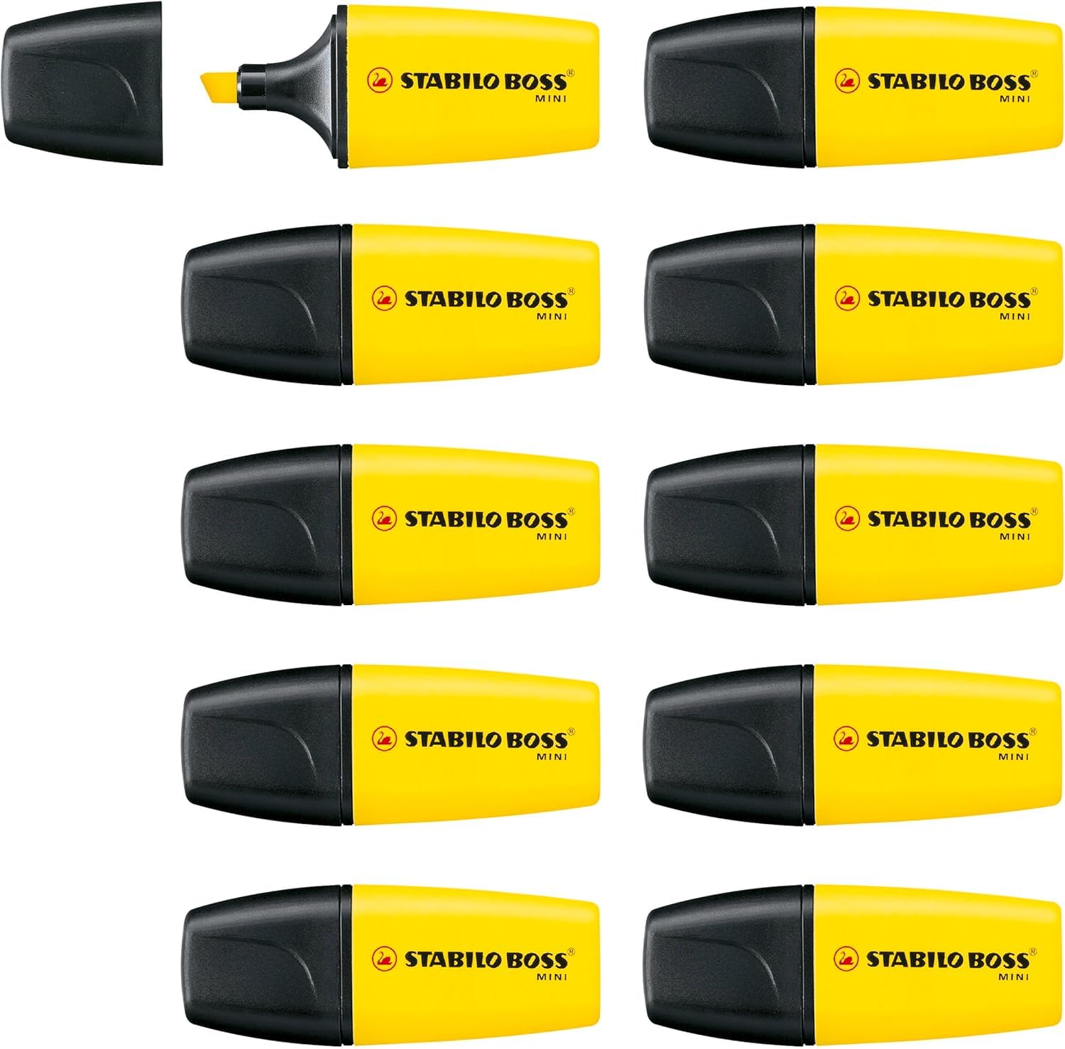STABILO BOSS MINI - Highlighter - Pack of 10 - Yellow — image 1