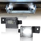 HNeekyr LED License Plate Lights Assembly 6000K White Rear Tag Lamps | Compatible with 2014-2025 Chevy Silverado GMC Sierra 1500 2500HD 3500HD 2015-2022 Colorado Canyon Pickup Truck, 2 Pack