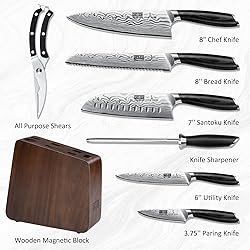 HOSHANHO 8 Pieces Knife Set with Magnetic