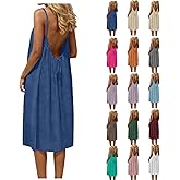 Backless Dress Casual Dresses for Women Sleeveless Long Cami Lounge Dress Backless for Summer Casual Wear 2026