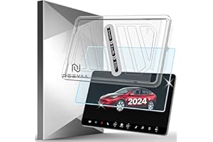 REEVAA 2024 Upgrade Tesla Model Y /3 Accessories - Matte Screen Protector [Anti-glare & Anti-Fingerprint] 9H Tempered Glass for Model Y(2024~2020) Model 3(2023~2017), with Alignment Kit, 15"