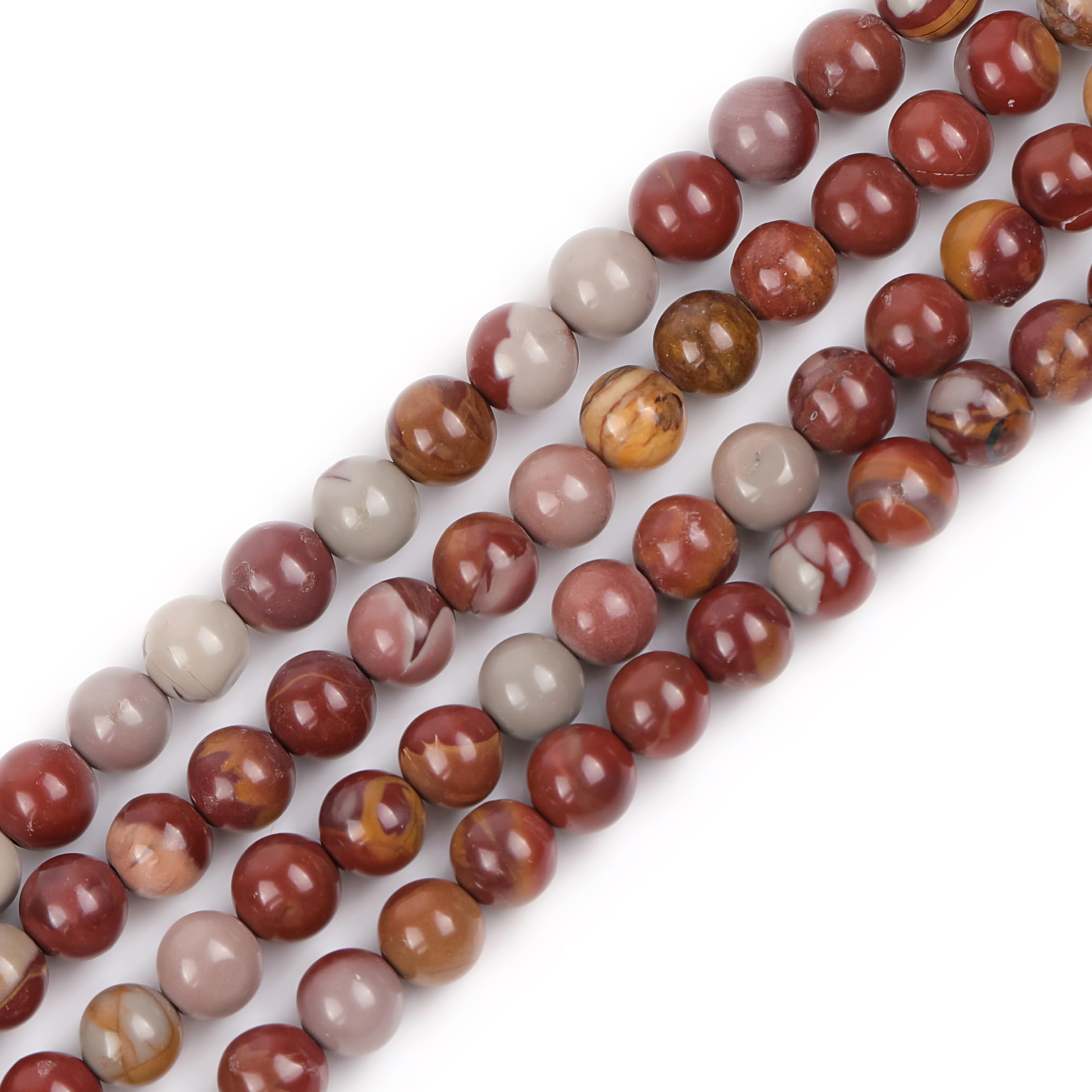 GEM-Inside Natural 6mm Dark Red Australia Noreena Jasper Round Gemstone Semi Precious Loose Beads for Jewellery Making 15''