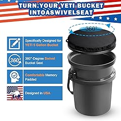 Ironraw 5 Gallon Bucket Seat for Yeti Only, 360
