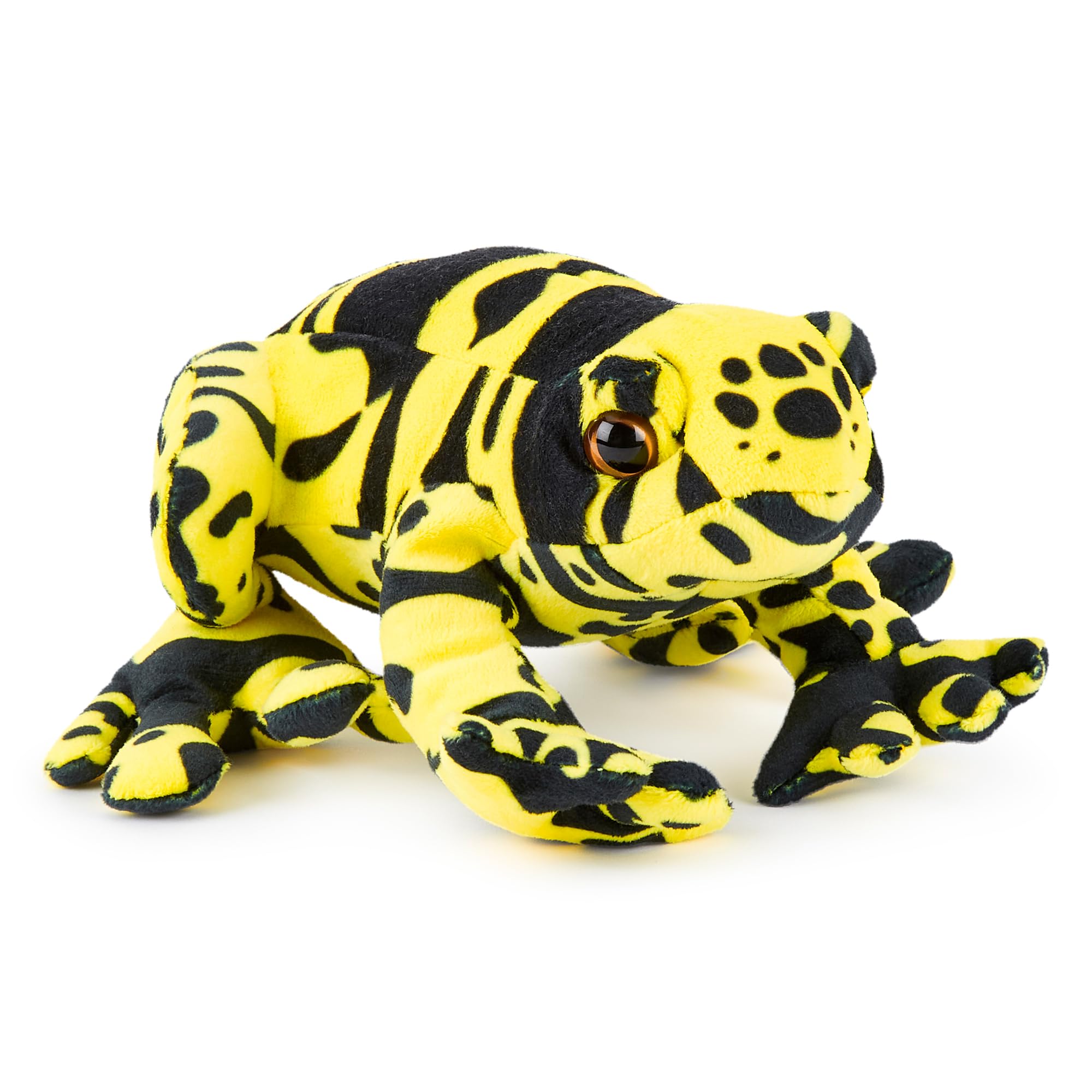 Zappi Co 100% Recycled Plush Poison Dart Frog Yellow/Black Toy (21cm Length) Stuffed Soft Cuddly Eco Friendly Animals Collection for Newborns – Lifelike & Realistic — image 1