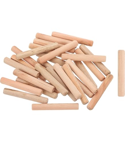 120 Chevilles En Bois 5/16x1 3/16 Avec Rainures - Neuf Sous Emballage - Uxcell