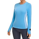 BMJL Women's Long Sleeve Workout Tops Gym Athletic Hiking Shirts Running Training Yoga T-Shirts Fall Outfits 2025