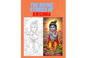 The Divine Stories of Krishna 50 Pages: A Mythological Coloring Book with Beautiful Krishna Stories and Hindu Gods for Kids A