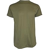 Pinnacle Mercantile Moisture Wicking Crew Neck T-Shirt Made in USA Tan 499 100% Polyester Undershirt for Military Single Pack