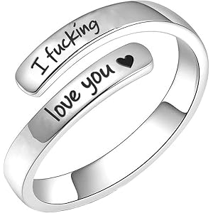 ZCVFA Faith Over Fear Cross Inspirational Rings for Women Daughter, Christian Blessed Hope Love Encouragement Rings Adjustabl