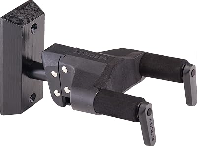 Hercules GSP38WBK PLUS Guitar Wall Hanger with Black Wooden Base AGS